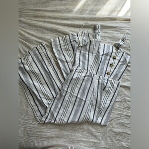 Striped jumpsuit size small